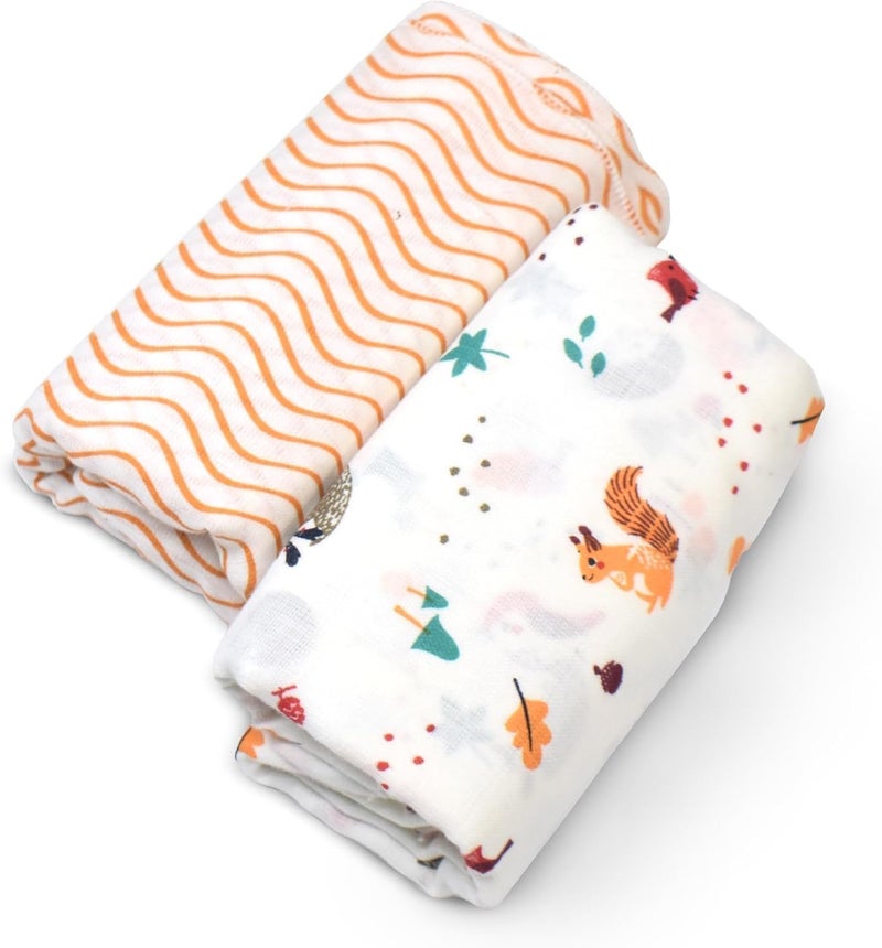 Nuluv Baby Organic Cotton Swaddle Wraps - Pack of 2 - Image 1